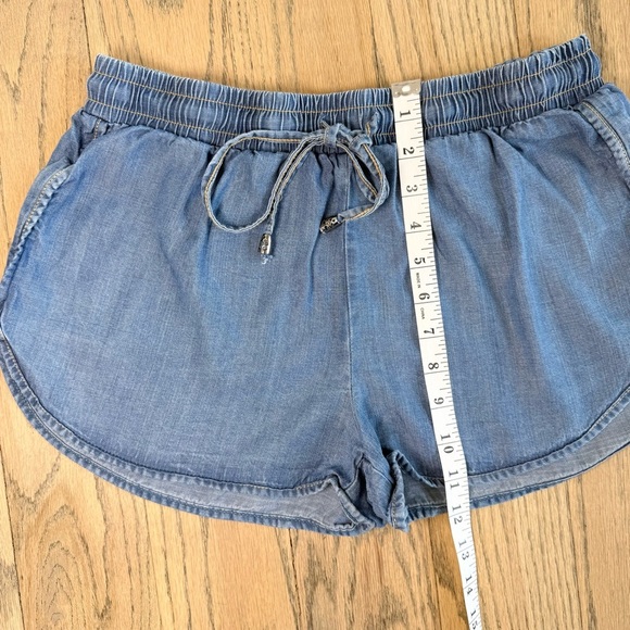 Lovestitch Women’s Tencel Blue Pull-On Casual Wear Drawstring Shorts Size Small - Picture 3 of 7
